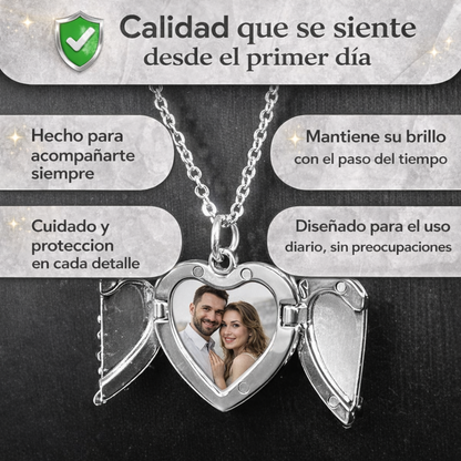 Collar Corazón Ángel Personalizado